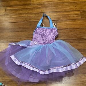 Revolution Purple and Blue Kids Dance Costume